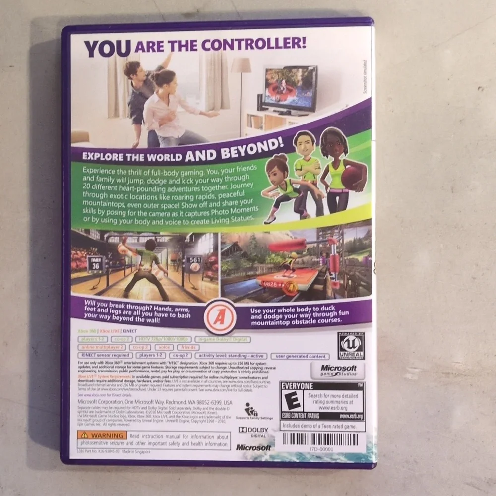 Xbox 360 Kinect Adventures! Video‎ Game